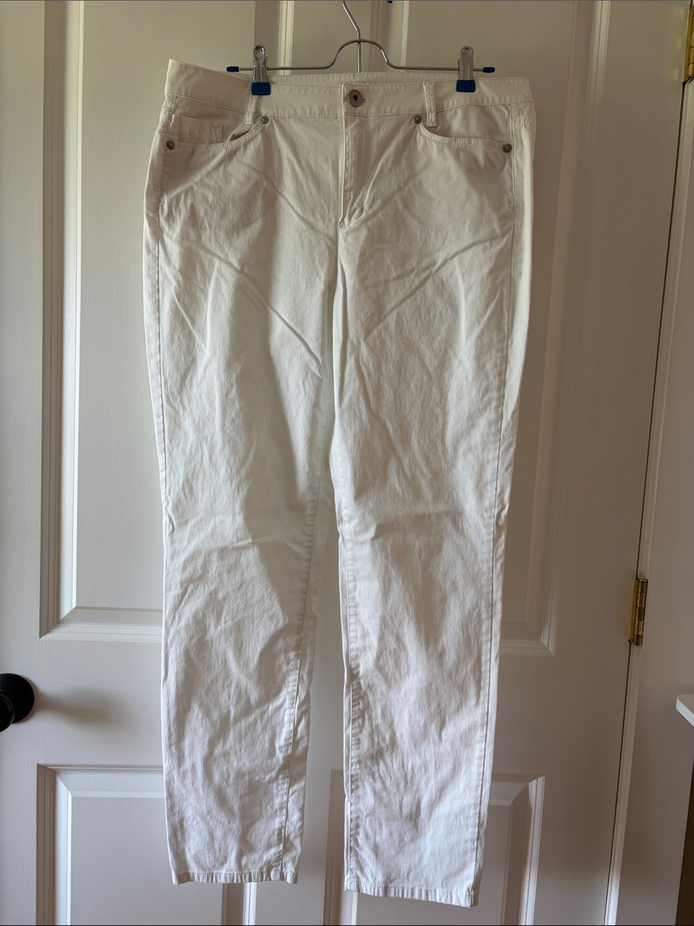 J. Jill White Straight-Leg Jeans